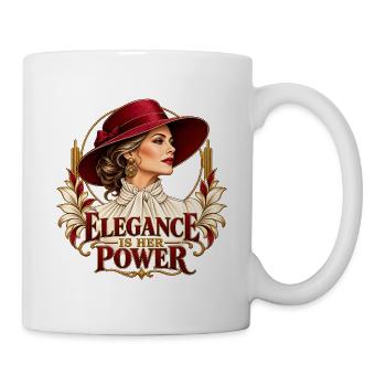 Eleganz ist ihre Stärke - Tasse - Weiß - Rechts