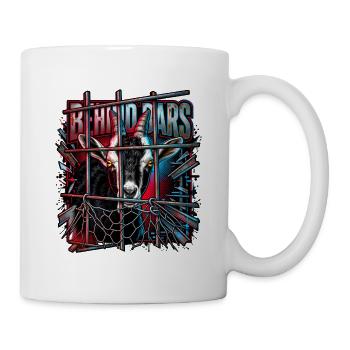 Hinter Gittern Neonziege - Tasse - Weiß - Rechts