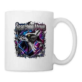 Wolfsruf Neon Geometrie - Tasse - Weiß - Rechts