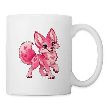 Kawaii Pink Coyote - Tasse - Weiß - Rechts