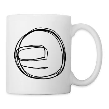 Helm handgezeichnet - Tasse - Weiß - Rechts