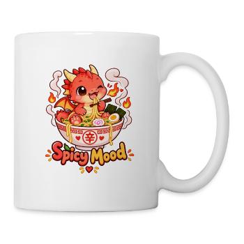 Scharfer Drachenramen Mood - Tasse - Weiß - Rechts
