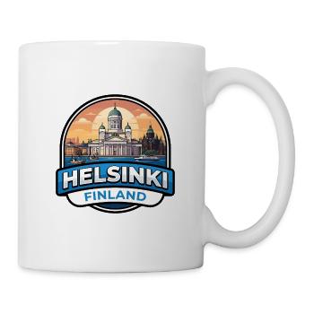 Helsinki Finnland Reiseabzeichen Kathedrale Geschenk - Tasse - Weiß - Rechts