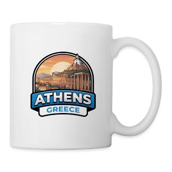 Athen Griechenland Reiseabzeichen Akropolis Parthenon - Tasse - Weiß - Rechts