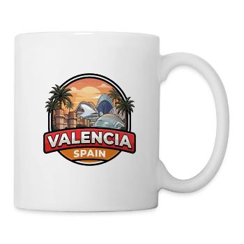 Valencia Spanien Reiseabzeichen Kunst & Wissenschaften Geschenk - Tasse - Weiß - Rechts