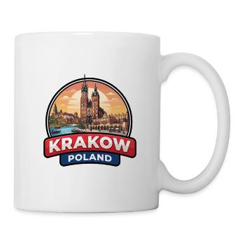 Krakau Polen Reiseabzeichen Wawel-Schlossgeschenk - Tasse - Weiß - Rechts