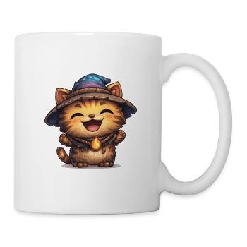 Kätzchen Zauberer - Tasse - Weiß - Rechts
