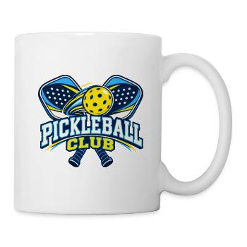 Pickleball-Clublogo - Tasse - Weiß - Rechts