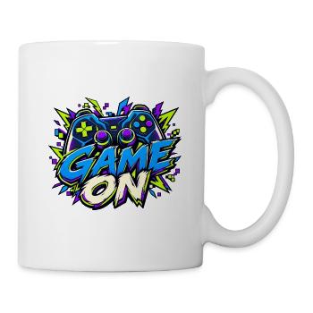 Spiel auf Graffiti Neon - Tasse - Weiß - Rechts