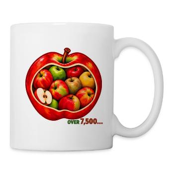 Apfel – Über 7.500 Sorten - Tasse - Weiß - Rechts