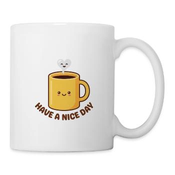 Schönen Tag noch, Kawaii-Kaffeetasse - Tasse - Weiß - Rechts