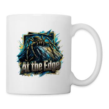 Am Rand der Kante Spinnenkunst - Tasse - Weiß - Rechts