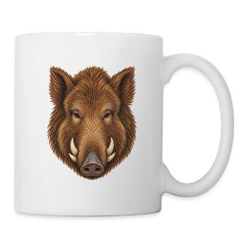 Eurofischer Wildschweinkopf - Tasse - Weiß - Rechts