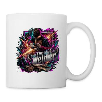 The Welder Neon Sparks - Tasse - Weiß - Rechts