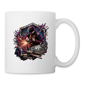 Der Schweißer Neon-Kunst - Tasse - Weiß - Rechts