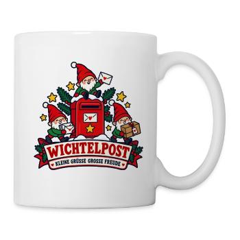 Wichtelpost – Kleine Grüße große Freude - Tasse - Weiß - Rechts