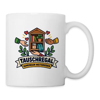 Tauschregal – Gemeinsam weitergeben - Tasse - Weiß - Rechts
