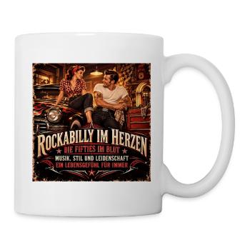Rockabilly im Herzen - Tasse - Weiß - Rechts