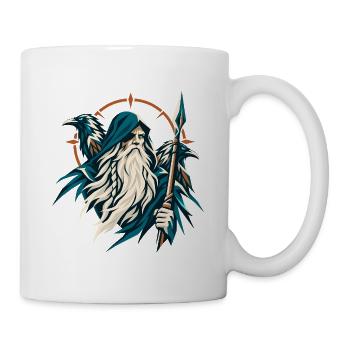 Odin Allvater Raben Huginn Muninn Wikinger - Tasse - Weiß - Rechts