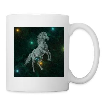 Sternenpferd im All - Tasse - Weiß - Rechts