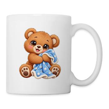 Teddybär mit Kawaii-Decke - Tasse - Weiß - Rechts