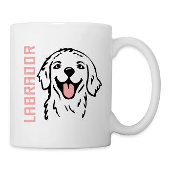 Glückliche Hunde Labrador - Tasse - Weiß - Rechts