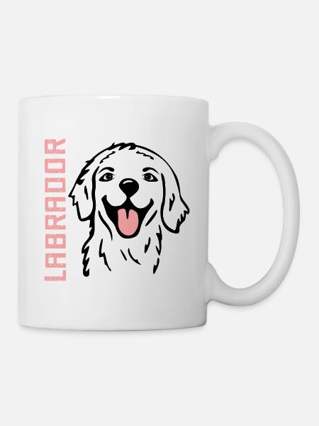 Glückliche Hunde Labrador - Tasse - Weiß