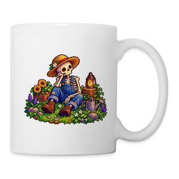 Skelettgärtner im Sonnenfeld - Tasse - Weiß - Rechts