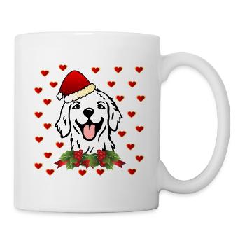 Weihnachtsmann Weihnachten Hunde - Tasse - Weiß - Rechts
