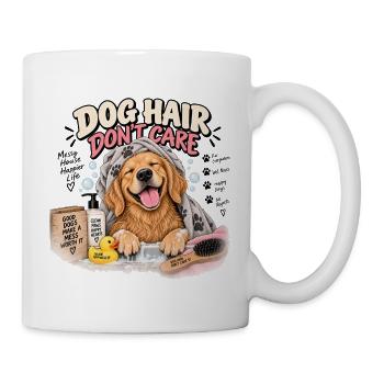 Hundehaare, Bad & Freude in der Badewanne - Tasse - Weiß - Rechts