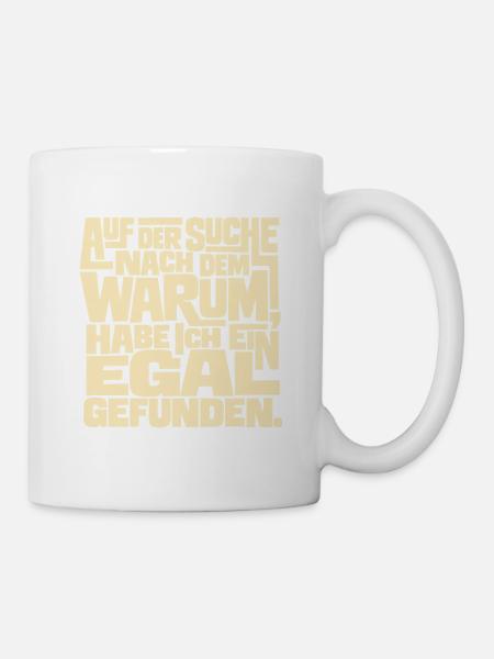 Auf der Suche nach dem Warum - Tasse - Weiß