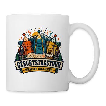 Geburtstagstour – Umwege inklusive - Tasse - Weiß - Rechts