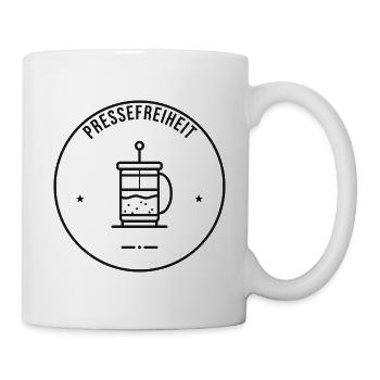 Pressefreiheit – French Press Kaffee - Tasse - Weiß - Rechts