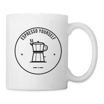 Espresso Yourself – Espressokocher Kaffee - Tasse - Weiß - Rechts