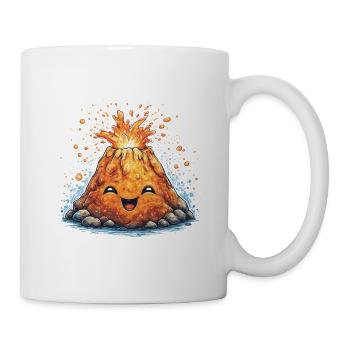 Lustiger Lava-Vulkan Anime-Stil - Tasse - Weiß - Rechts