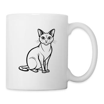 Siamkatze - Tasse - Weiß - Rechts