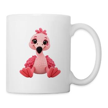 Kuschelig Pink Flamingo Plüschfigur - Tasse - Weiß - Rechts