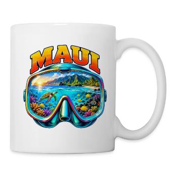 Maui Hawaii Taucher Schnorcheln Urlaub - Tasse - Weiß - Rechts