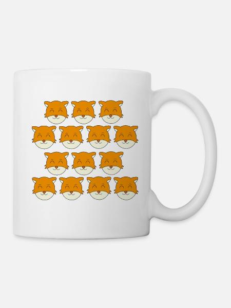 Süßes Fuchsgesicht - Tasse - Weiß