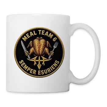 Meal Team 6 Patch - Taktisches Elite Grillen - Tasse - Weiß - Rechts