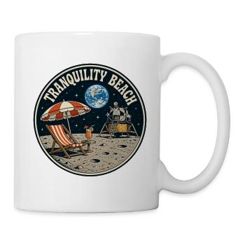 Tranquility Beach - Mondlandung Grafik - Tasse - Weiß - Rechts