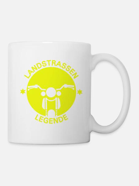 Landstraßen Legende Motorrad - Tasse - Weiß