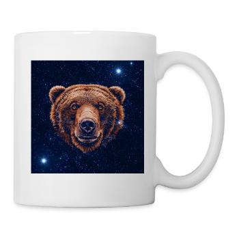 Kosmischer Bärengesicht - Tasse - Weiß - Rechts