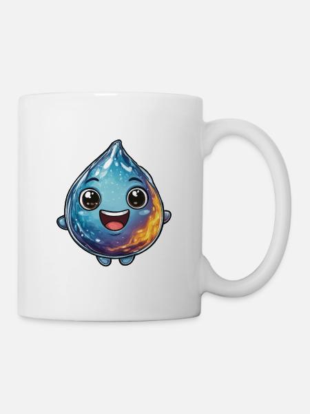 Wasser Tropfen  - Tasse - Weiß
