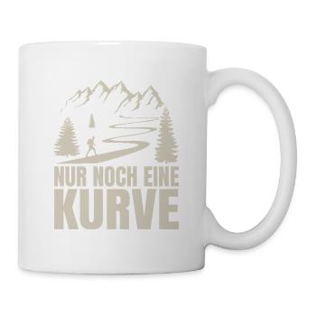 Wandern-_Nur_noch_eine_Kurve - Tasse - Weiß - Rechts