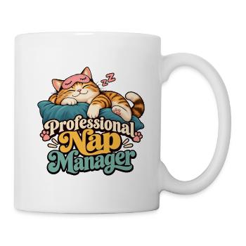 Professional Nap Manager Katze – Lustiges Katzen R - Tasse - Weiß - Rechts