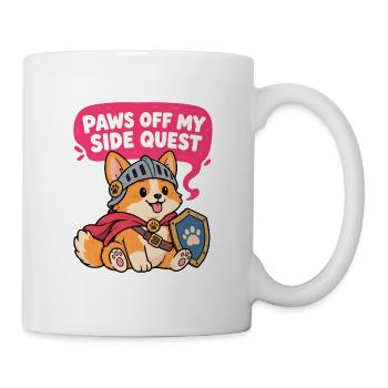 Pfoten Abseits Meiner Sidequest - Tasse - Weiß - Rechts