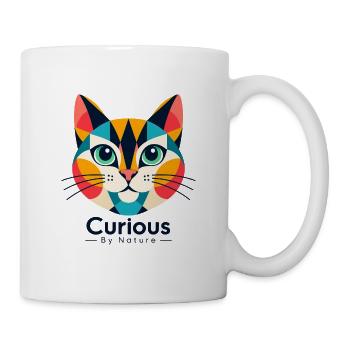 Farbenfrohe Geometrische Katzenmaske - Tasse - Weiß - Rechts