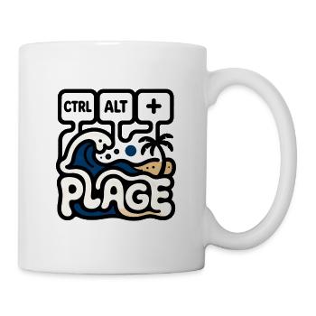 Humor Büro STRG ALT BEACH - Tasse - Weiß - Rechts