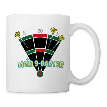 Mein 9-Darter  - Tasse - Weiß - Rechts